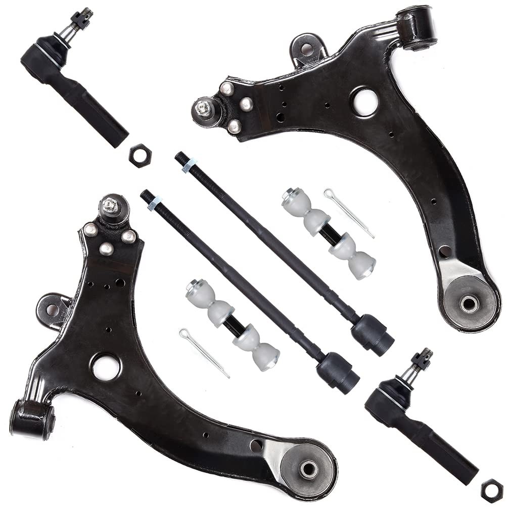 8pcs Front Suspension Kit Lower Control Arm Ball Joint Tie Rod Sway Bar