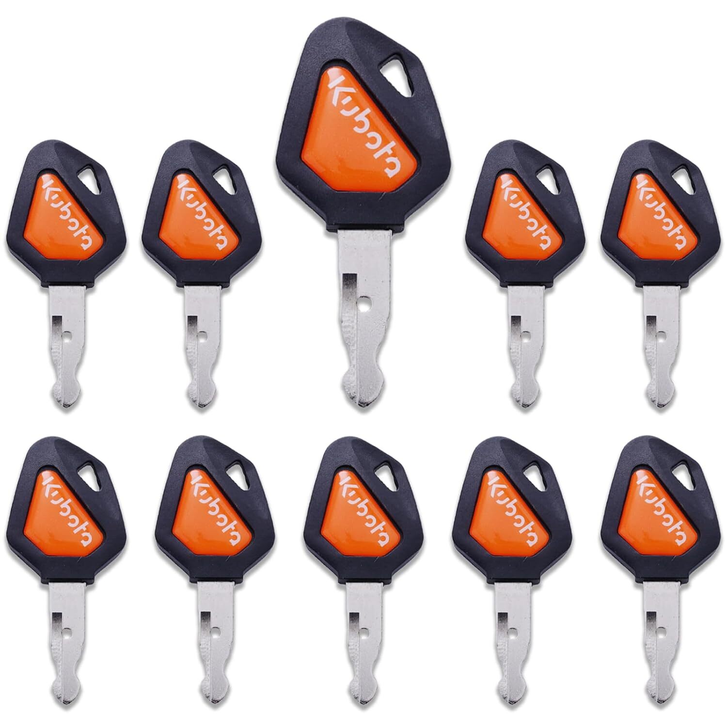 10PCS Kubota Ignition Keys 459A Excavator Backhoe Skid Steer Track Loader/w Logo