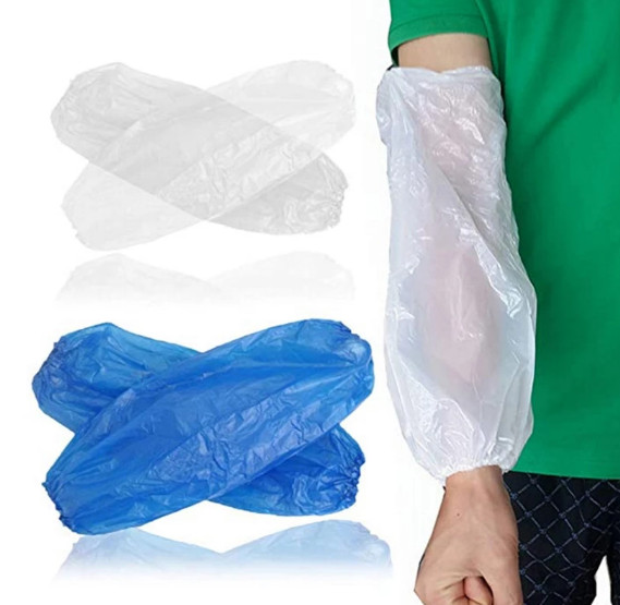 100Pcs Disposable Arm Sleeves Waterproof Plastic Oil-proof Household Oversleeve