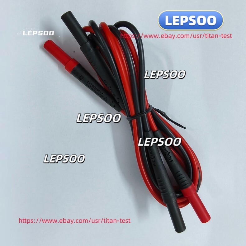 1PC New Fluke TL221 5FT 1.5M Black Red SureGrip Multimeter Test Leads #W&
