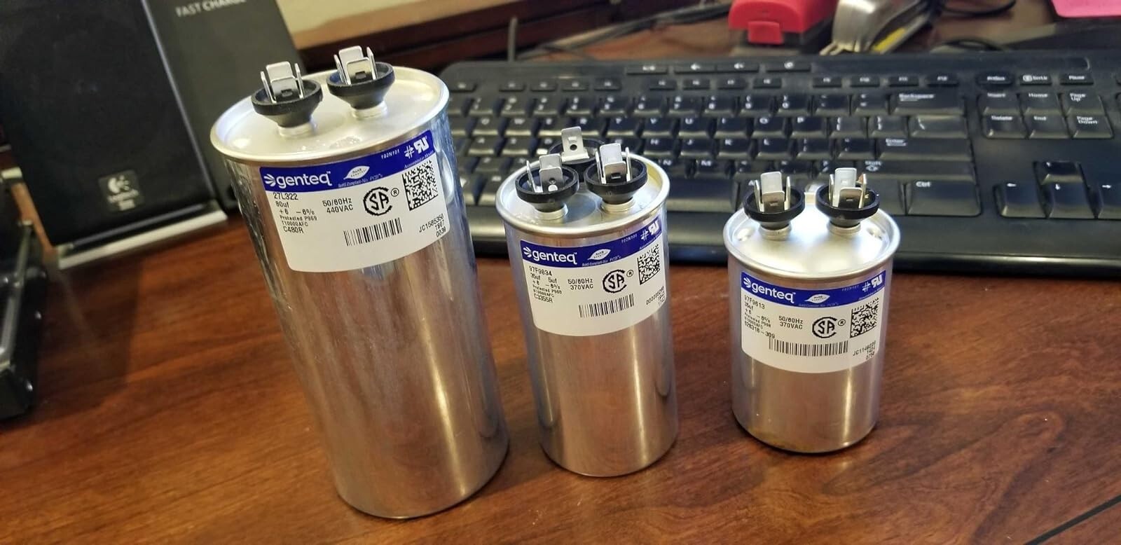 C3355R Capacitor Dual Run Round 35/5 UF MFD 370V VAC 97F9834 35 & 5 MFD At 370V