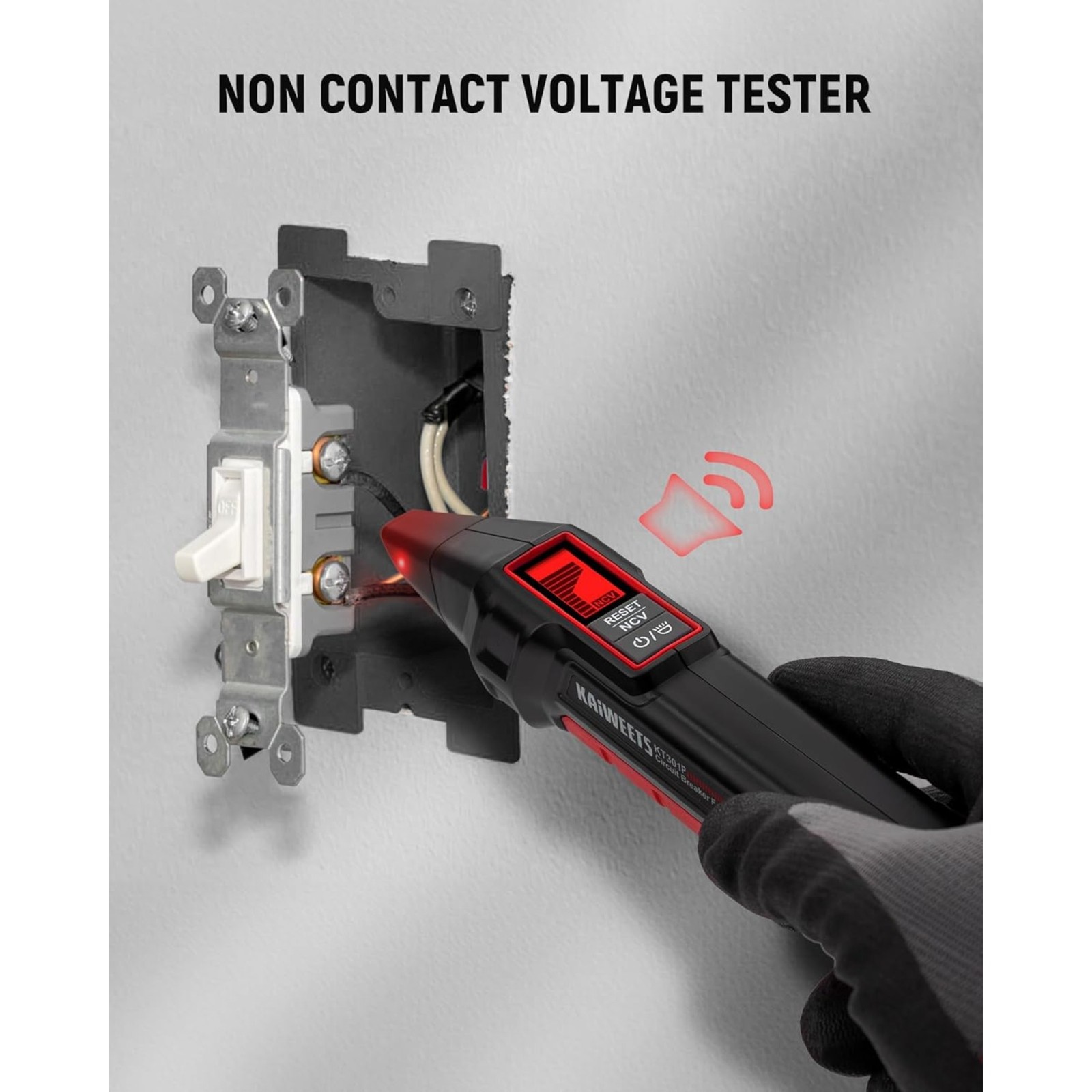 KAIWEETS Circuit Breaker Finder with LCD Display, GFCI Outlet Tester, Electri