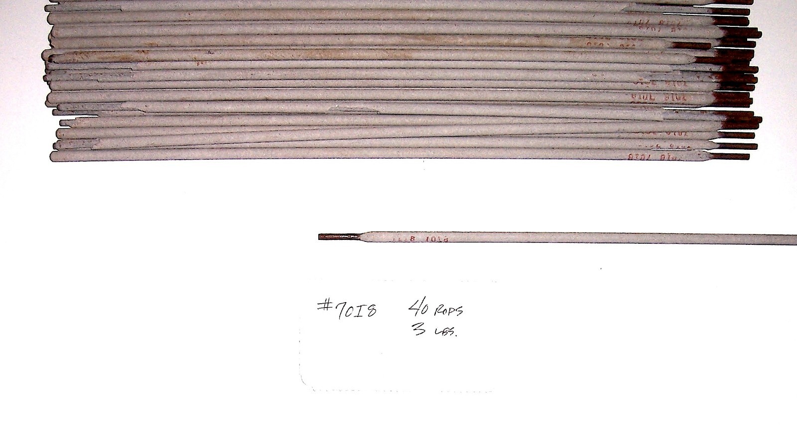 #7018 STICK WELDING ROD BUNDLE : NEW UNBOXED / APPROX. 40 RODS [3.5 LBS.]