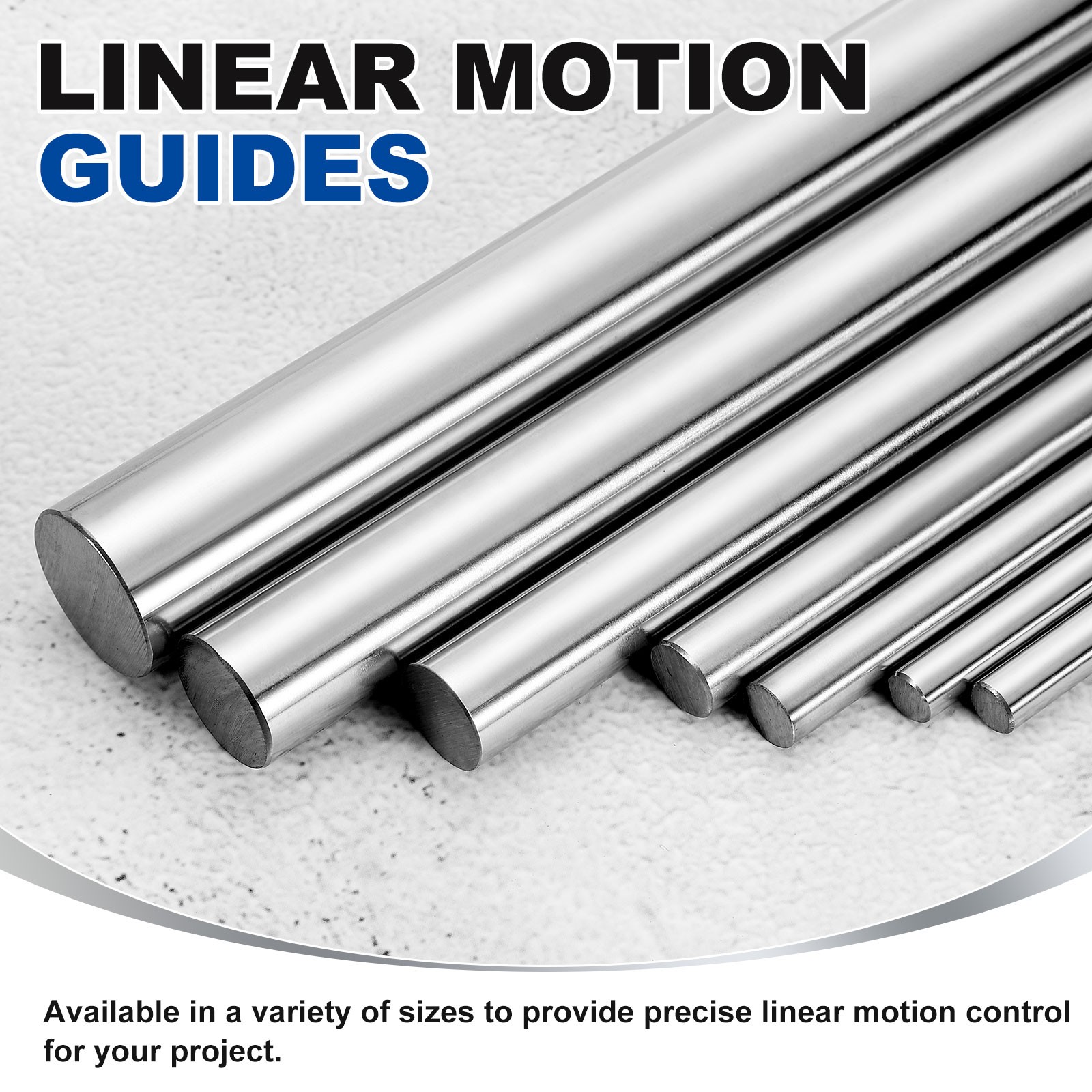 Linear Motion Rods, 16mm x 1200mm(0.63″x47.24″) Linear Rail Rod Shaft Guide
