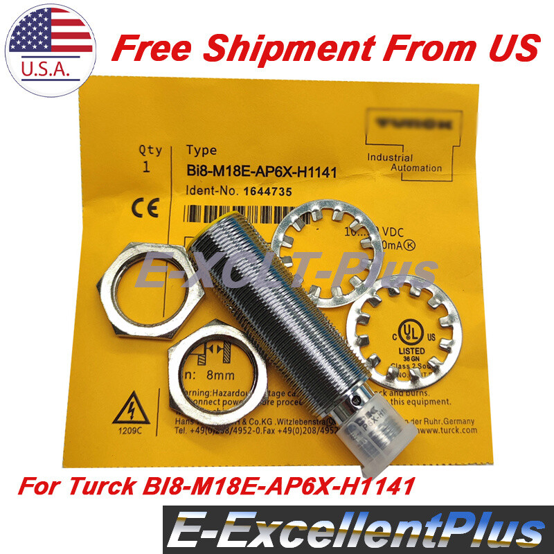 Proximity Sensor For Turck BI8-M18E-AP6X-H1141 1644735 10-30VDC 200mA 8mm
