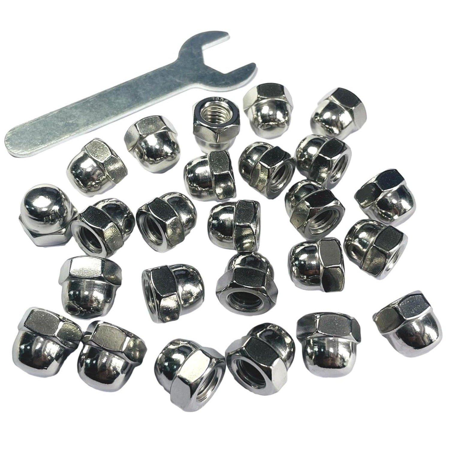 25pcs 3/8-16 Acorn Cap Nuts,3/8-16 Cap Nuts,Acorn Hex Cap Dome Head Nuts