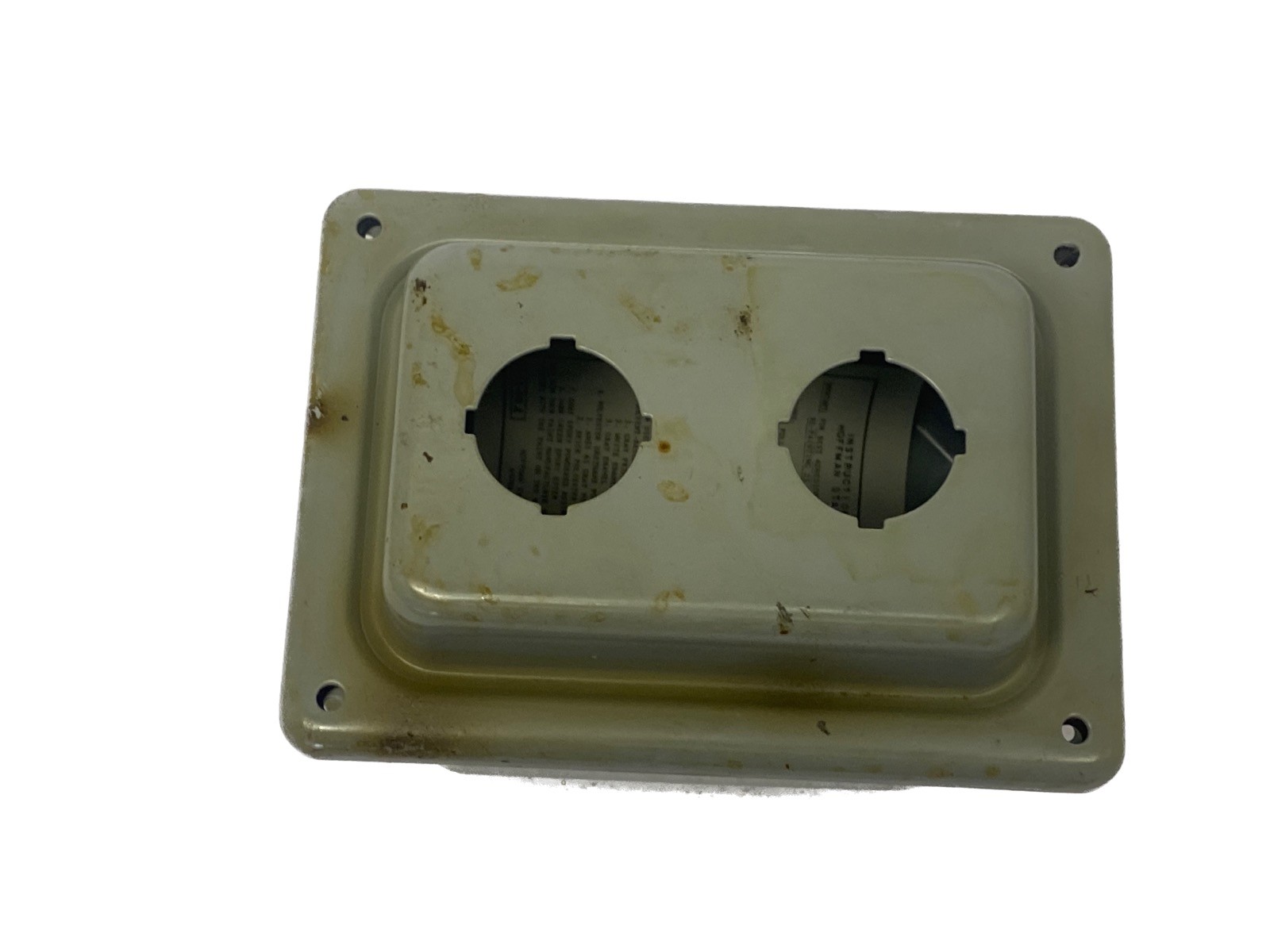 NOS Hoffman 4” x 4-1/4” x 4” 2 Hole 30mm Push Button Enclosure E2PBX