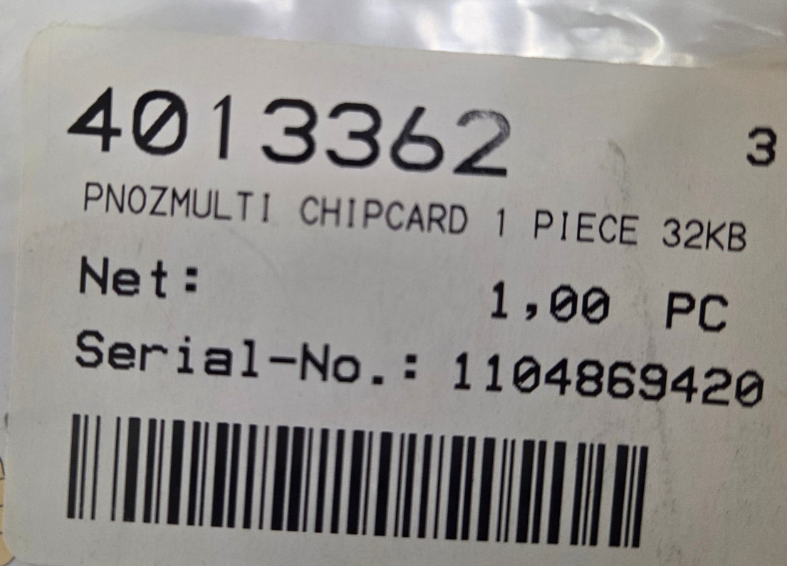 New Pilz 779211 846380 PLC Memory Card, PNOZMulti Chipcard 1 Piece, 32kb