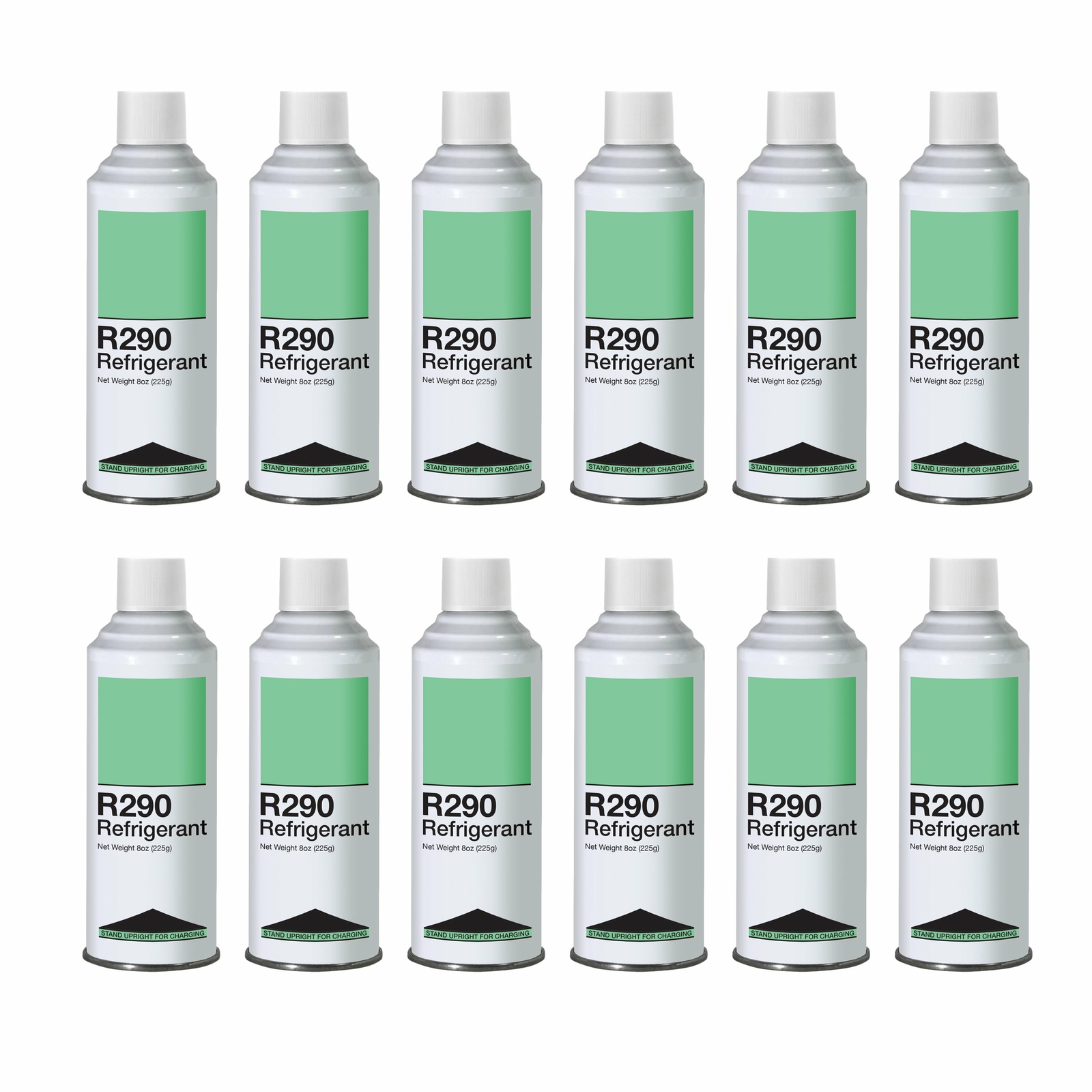 Leak Saver R290 Refrigerant | Upright Charging Self Sealing Can 8oz | 3pk or 6pk