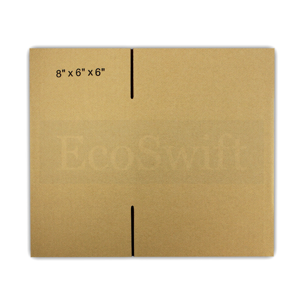 1-Box 8x6x6 EcoSwift Cardboard Packing Moving Shipping Box Corrugated Carton