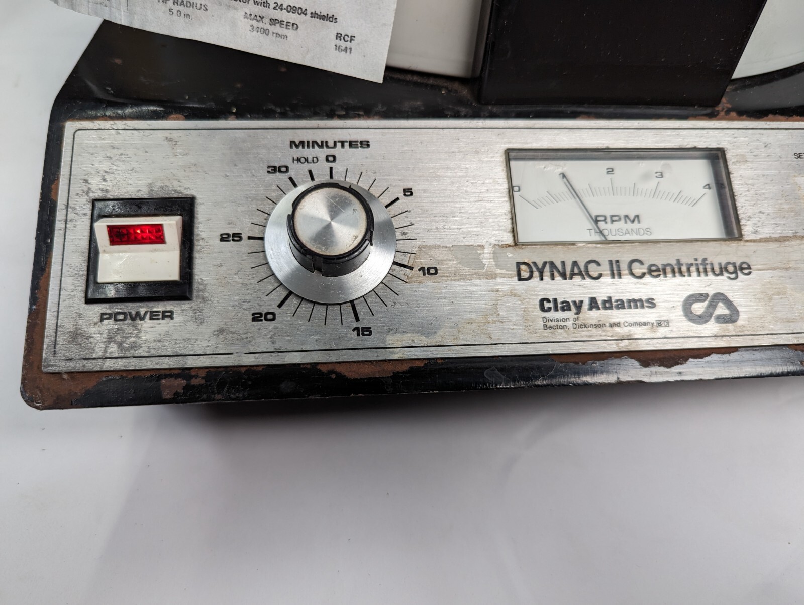 Becton Dickinson Clay Adams Dynac II Centrifuge W/ Rotors 120v – TESTED WORKING