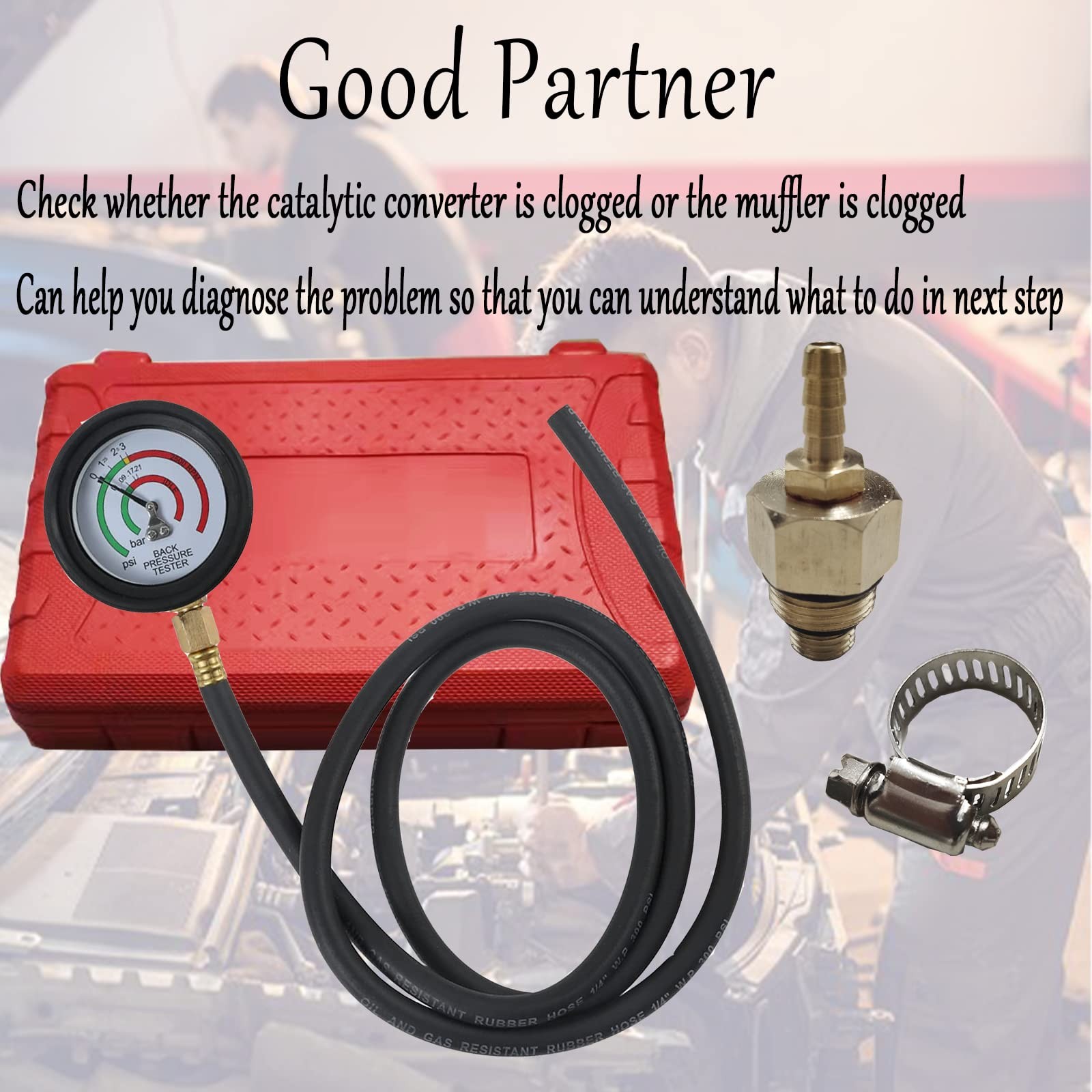 Exhaust Back Pressure Tester Car Catalytic Converter Clog Exhaust…