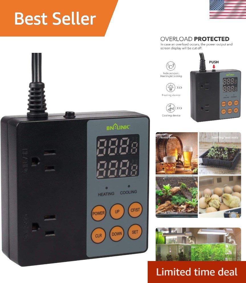 Safe & Reliable Temperature Controller with Dual Functionality – 15A/1875W Max