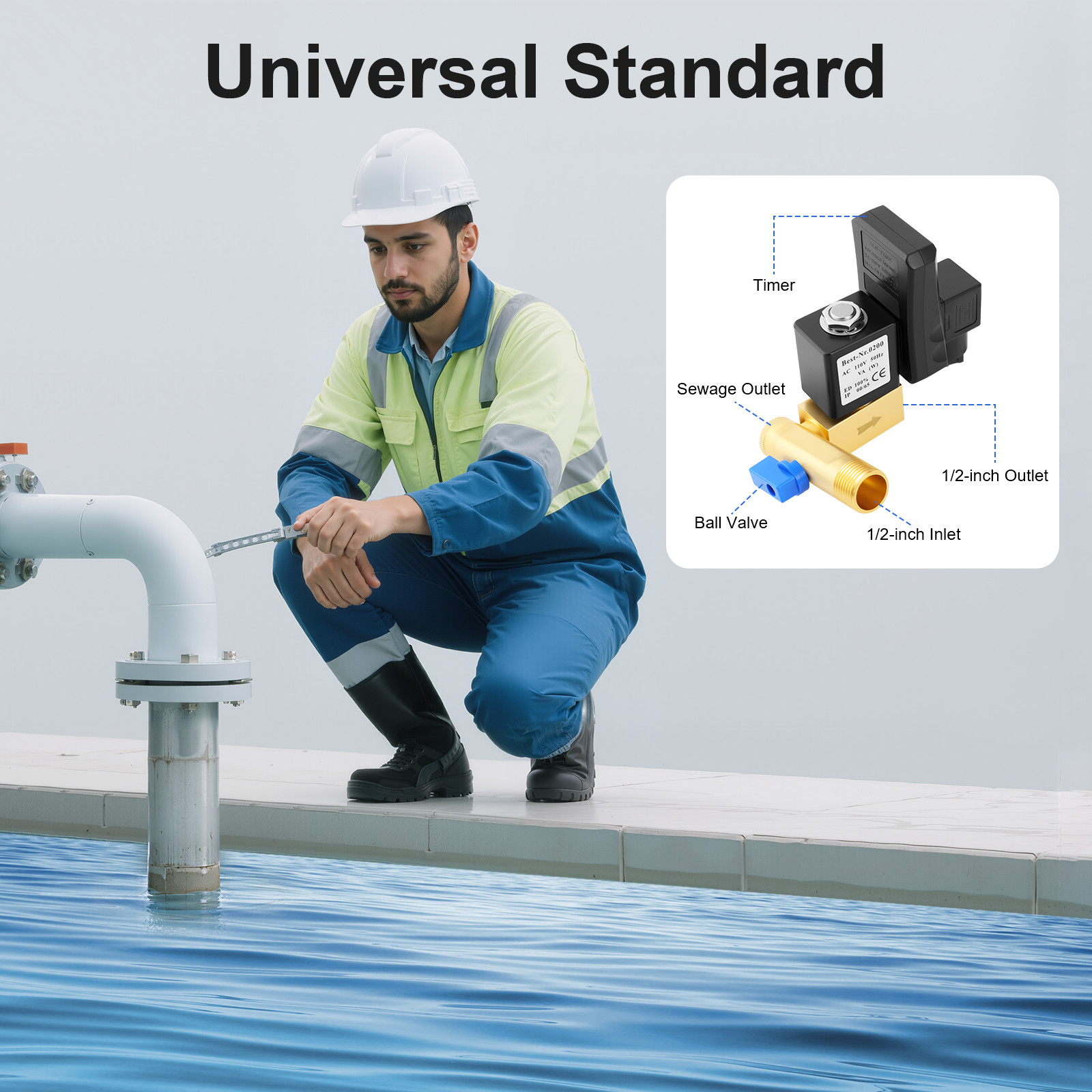 Compressor Automatic Electronic Timed Air Tank Water Moisture Drain Valve Timer