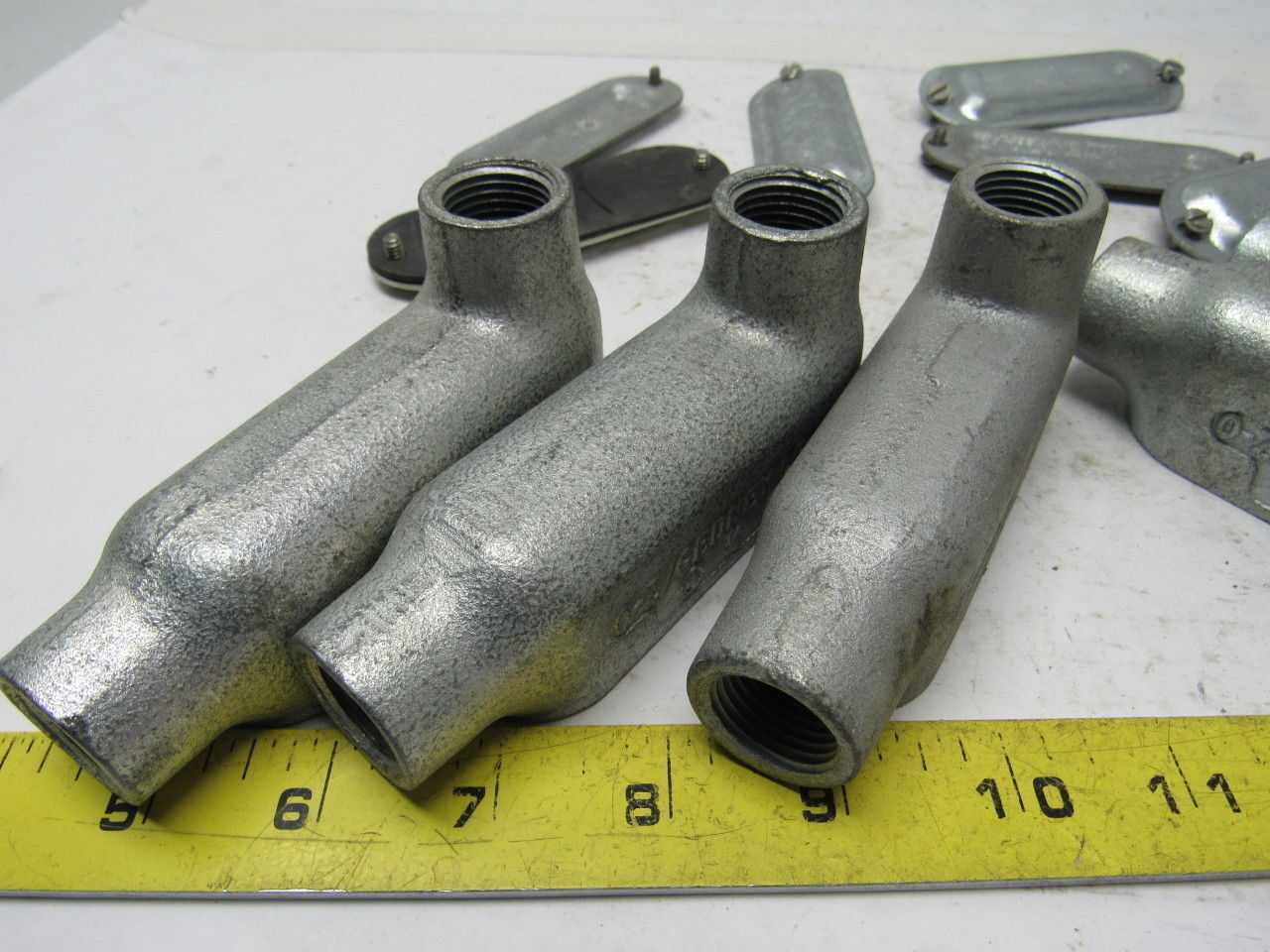 Gedney LB-50 Cast Malleable Iron Threaded Conduit Body Lot Of 6