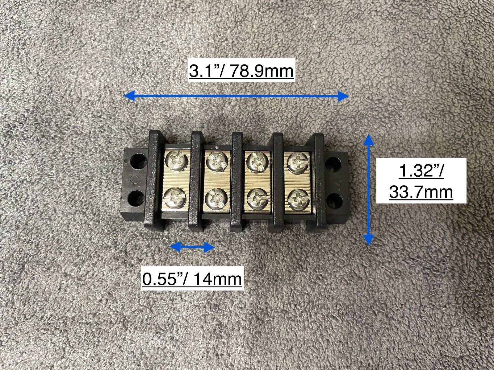 UL Marine Terminal Block 2/3/4/6/10 Gang Stainless Screw 600V 30A 22-10AWG 14mm