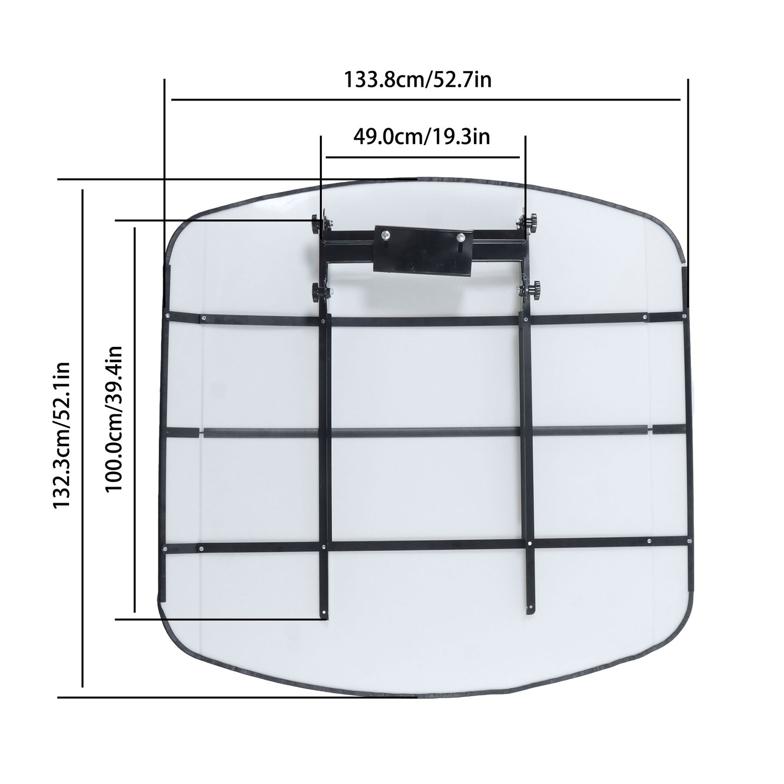 For John Deere 2″ x 2″2″ x 3″ ROPS Tuff Top Tractor Canopy 52″ X 52″ White New