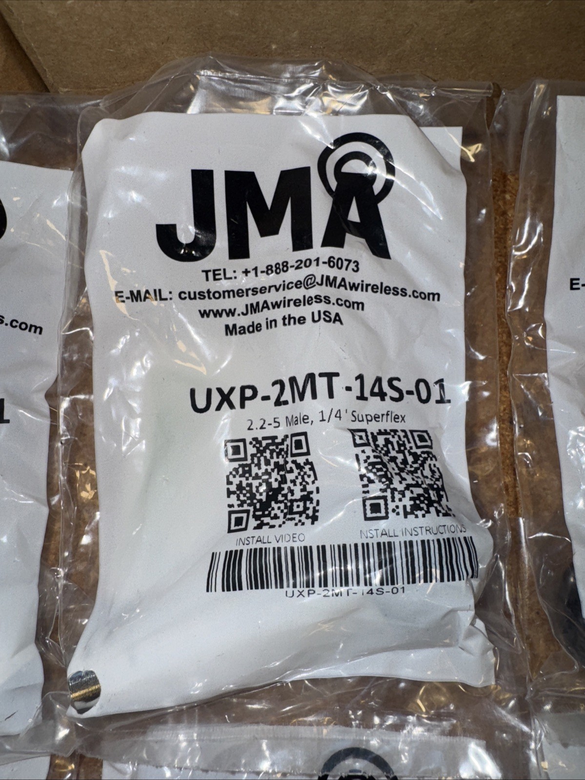 (10 pcs) JMA UXP-2MT-14S-01 2.2-5 Male Connectors 1/4″ SuperFlex Brand New