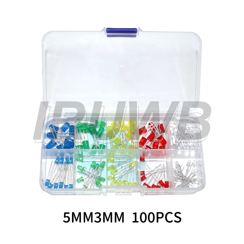 F3 F5 LED Diode Various Kits White Green Red Blue Yellow 3MM 5MM Light Emitting