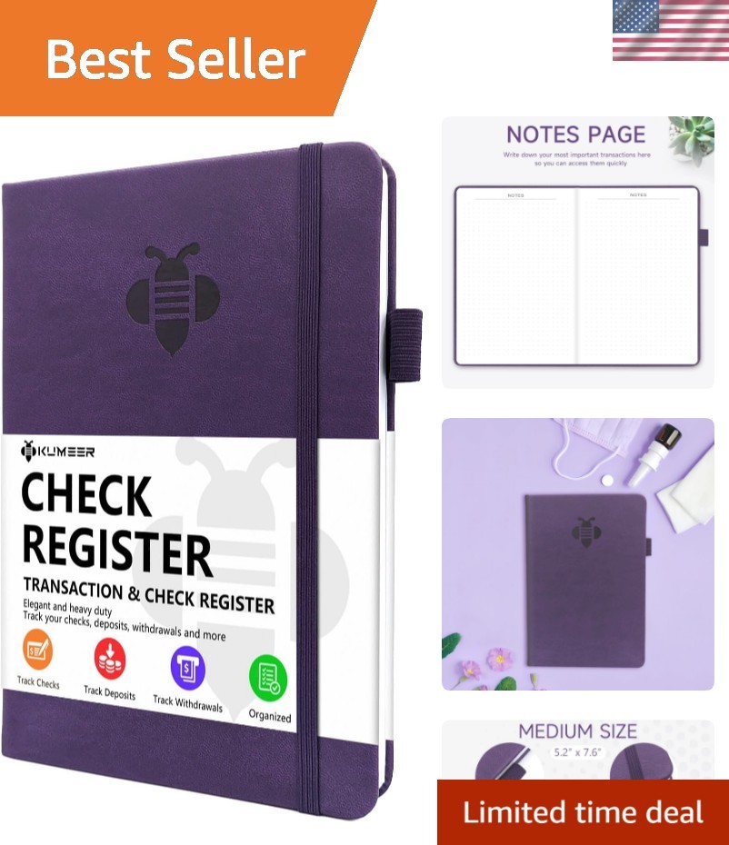 Check Register – Elegant Check Registers for Personal Checkbook with Check & …