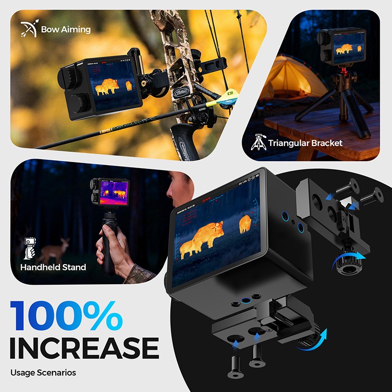 Thermal Bow Sight 384×288 (50Hz) Thermal Night Vision Scope 3.2″ Large Display