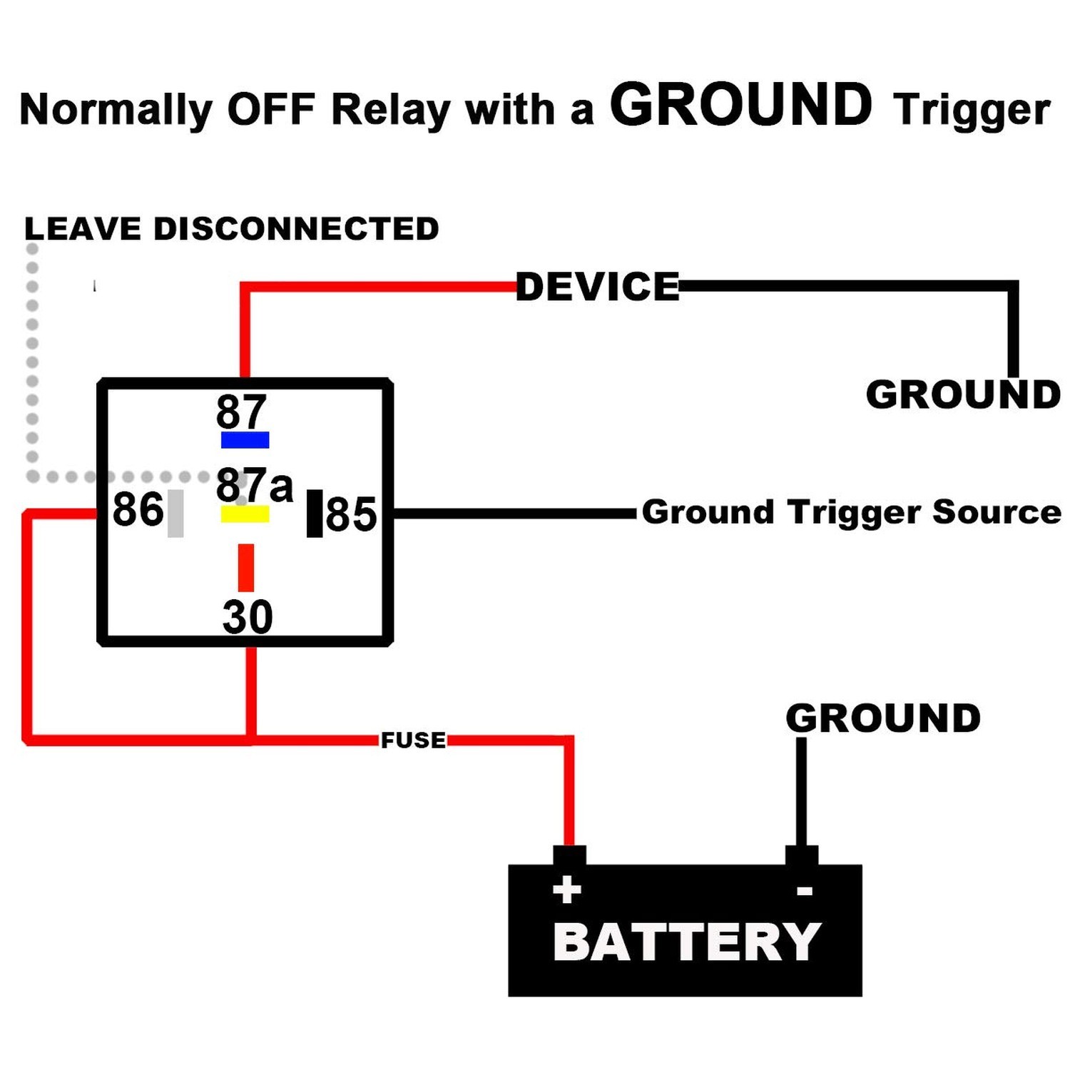 12VDC 80/60Amp Waterproof Relay, 5-pin SPDT Automotive Relay with Pigtail