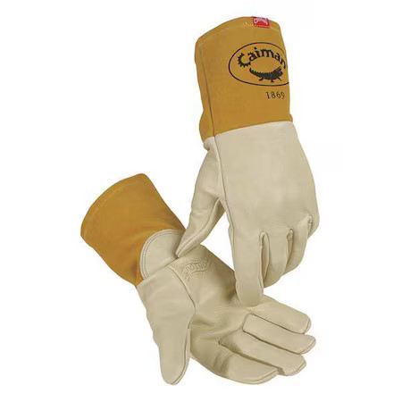 Caiman 1869-6 1869 Welding Gloves, Gauntlet Cuff, Straight Thumb, Premium