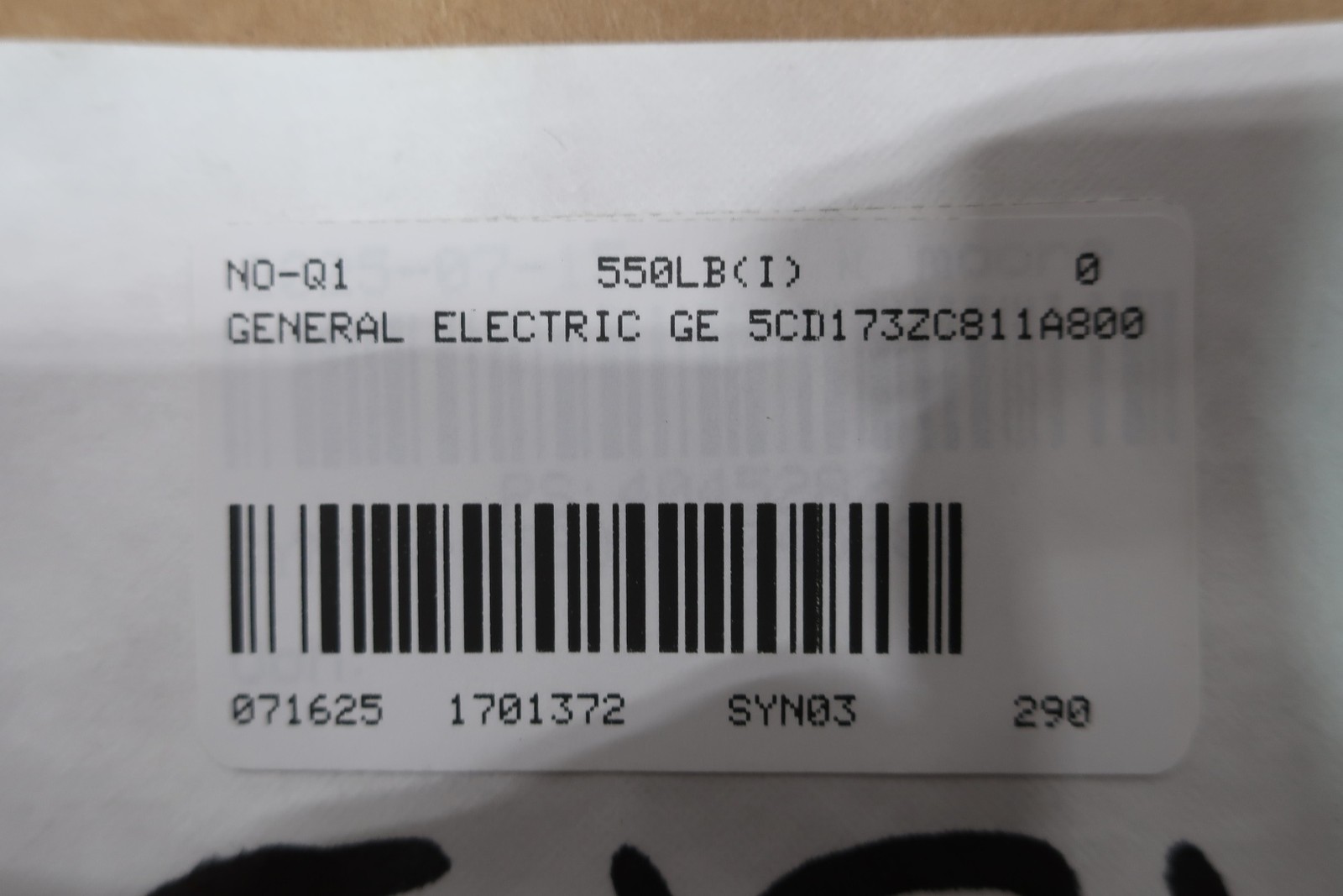 General Electric 5CD173ZC811A800 Kinamatic Motor Cd287atc 15hp 2900rpm 125v-dc