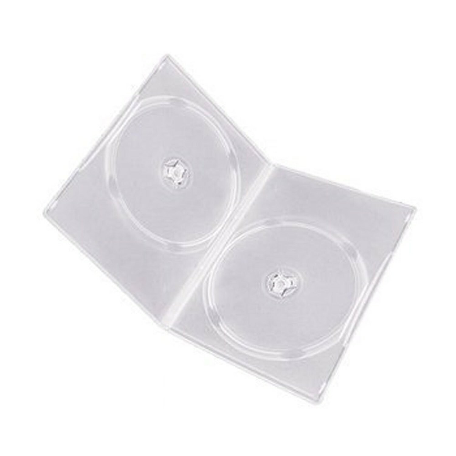 Maxtek 7mm Slim Clear Double CD/DVD Case, 100 Pieces Pack. (2 Discs Capacity …