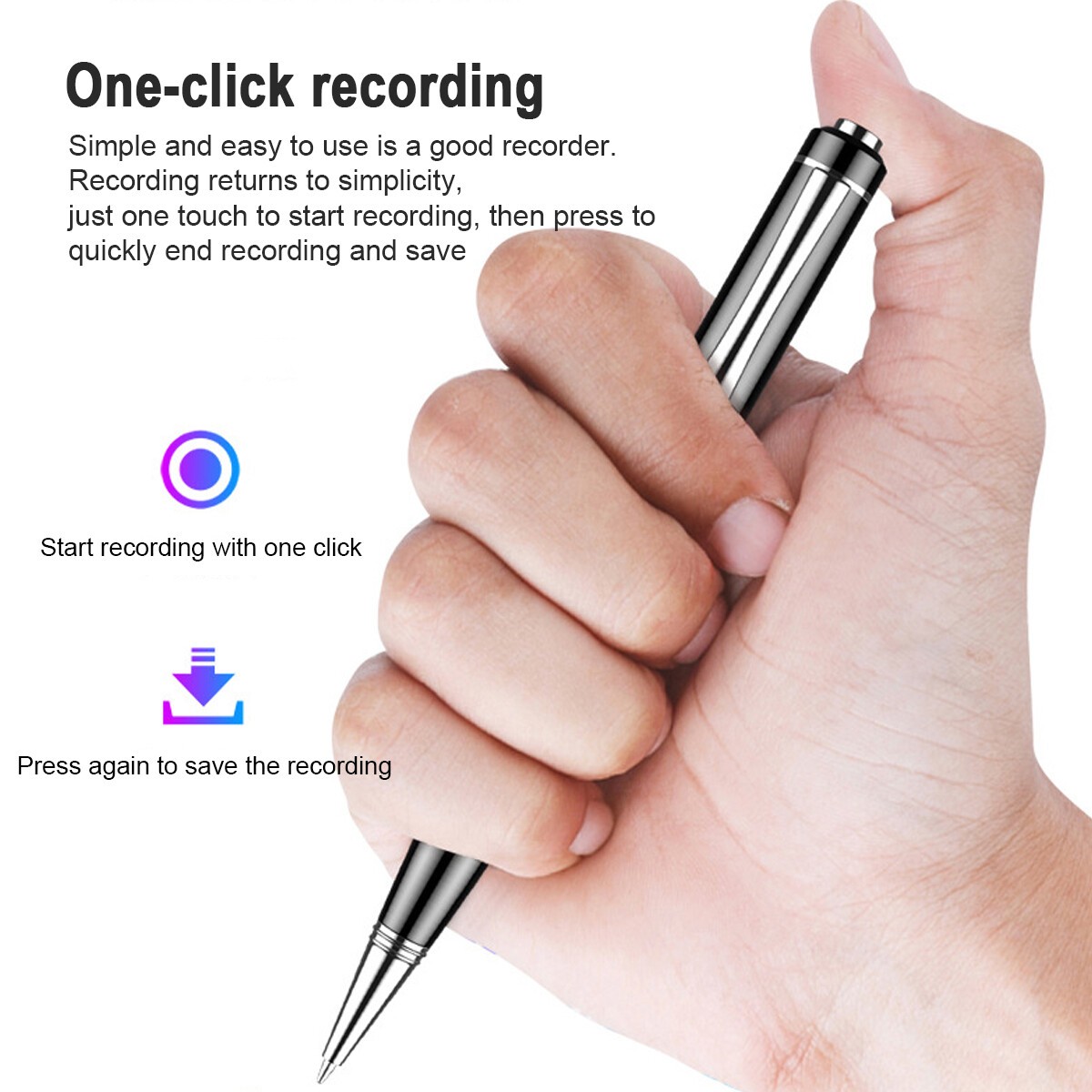Mini Voice Recorder Pen Digital Activated Hidden Audio Dictaphone MP3 Player 32G