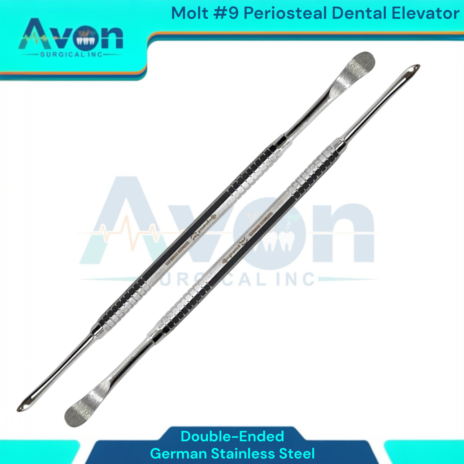 2 GERMAN GRADE MOLT PERIOSTEAL M9 DENTAL SURGERY EXTRACTING EXTRACTION ELEVATOR