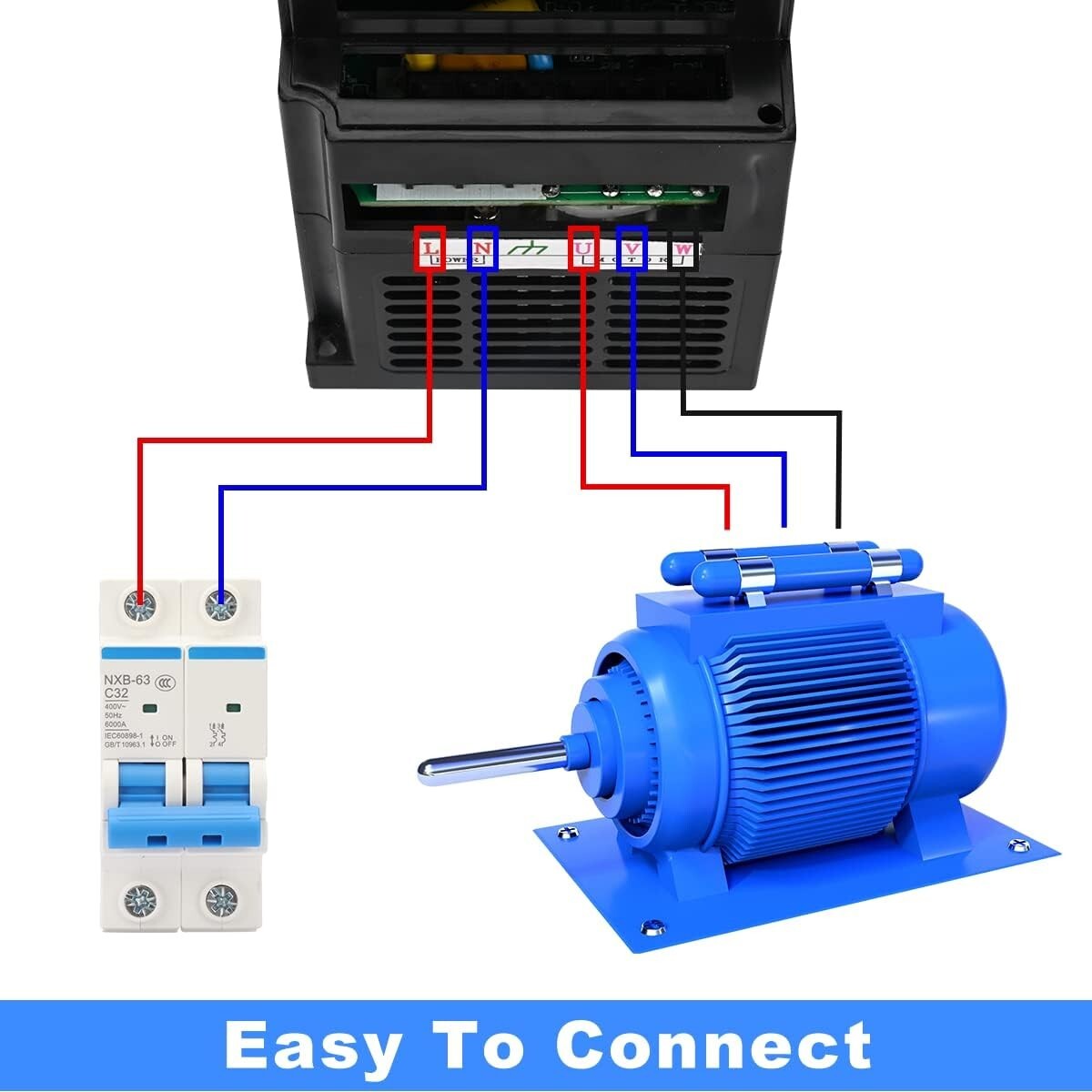 VFD 1.5KW 2HP 110V 1 Phase Input 3 Phase 0-400HZ Output 20A