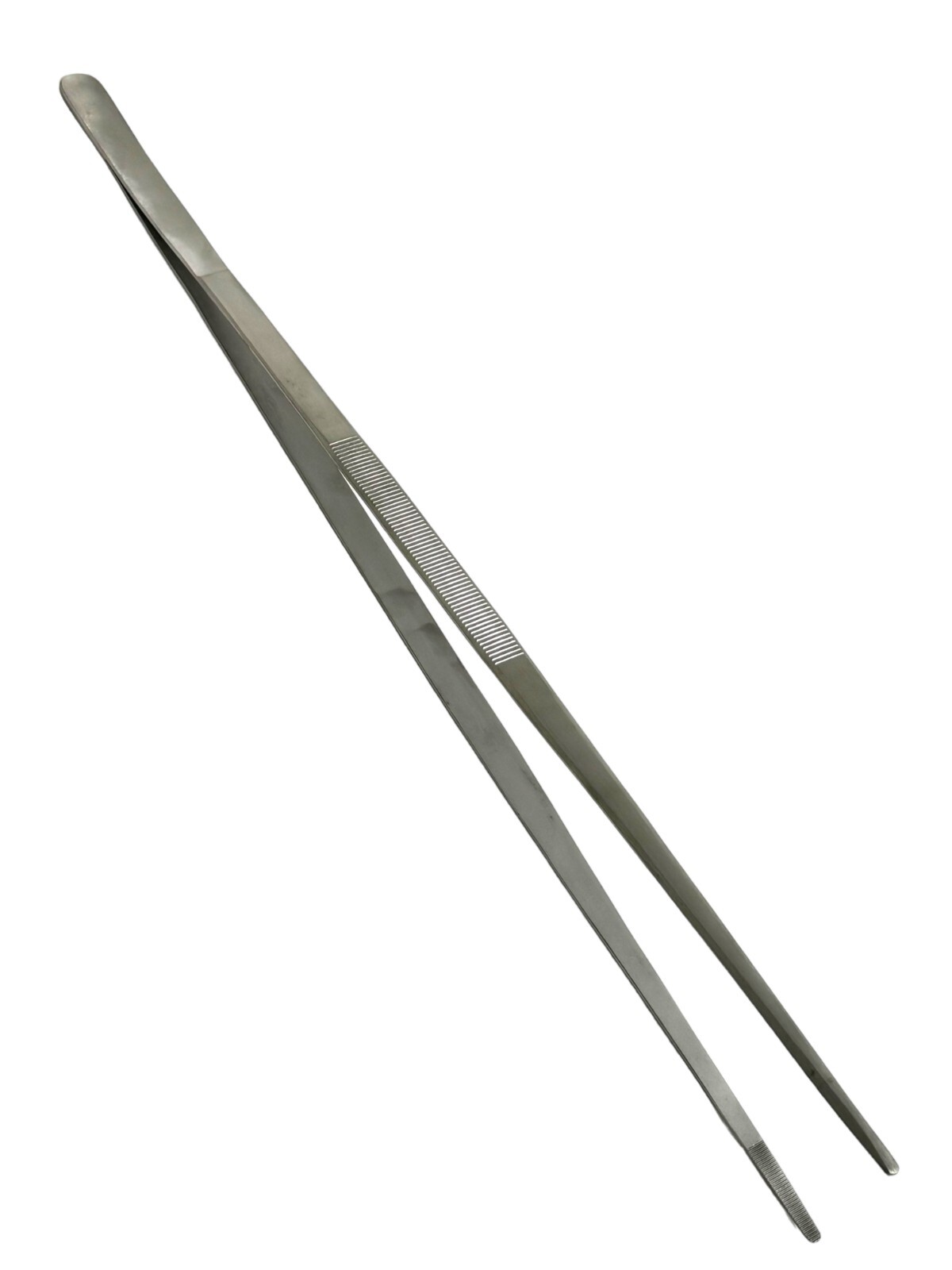24″ Thumb Dressing Forceps, Serrated, Long Jumbo Tweezers for Aquascaping