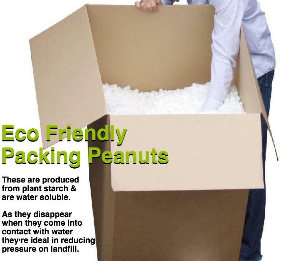 2 Cubic Foot of Eco Friendly Biodegradable Packing Peanuts / Popcorn