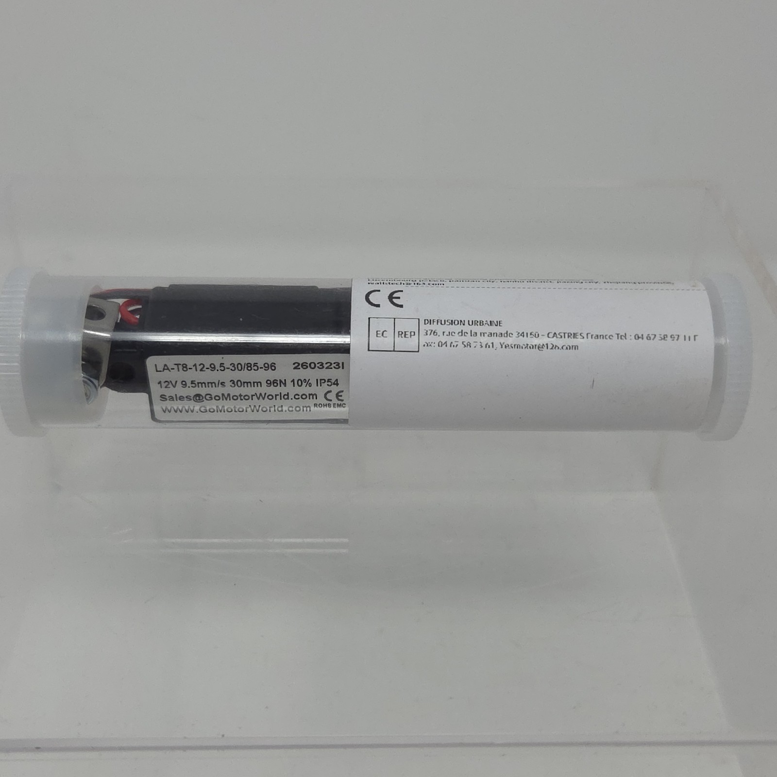 DC 12V 9.5mm/s 30mm 96N Mini Micro Linear Actuator Fast Speed 6 inch