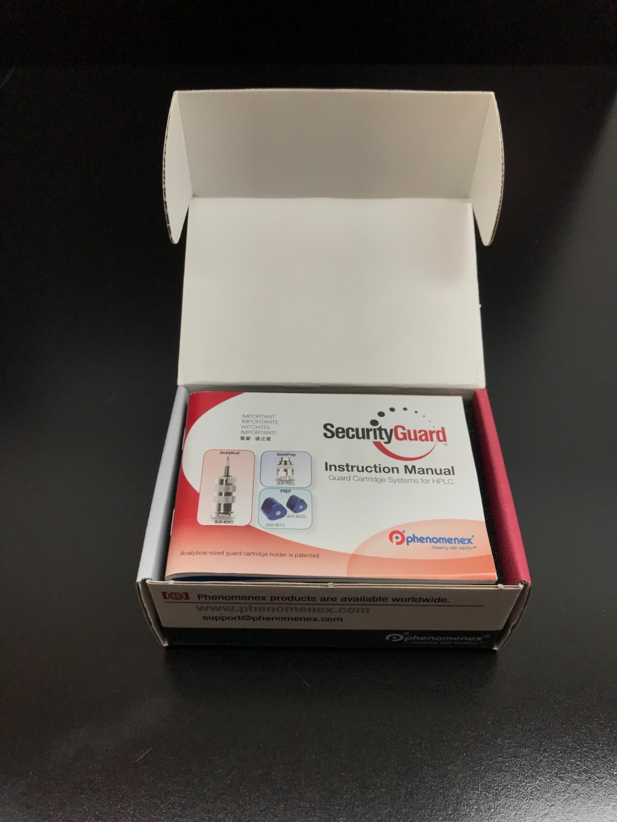 Phenomenex Part No KJ0-4282 SecurityGuard Guard Cartridge Kit