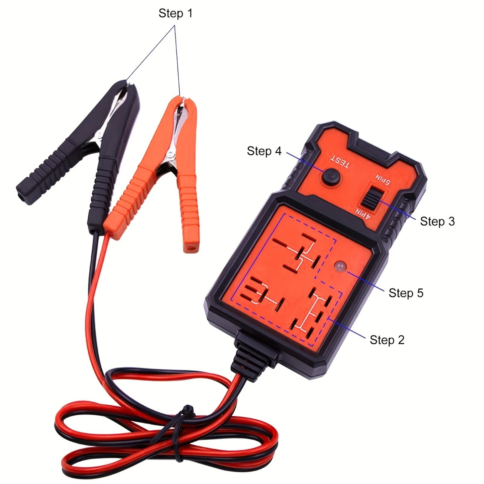 12V Automotive Relay and Fuse Tester LED Diagnostic Tool for Electrical System