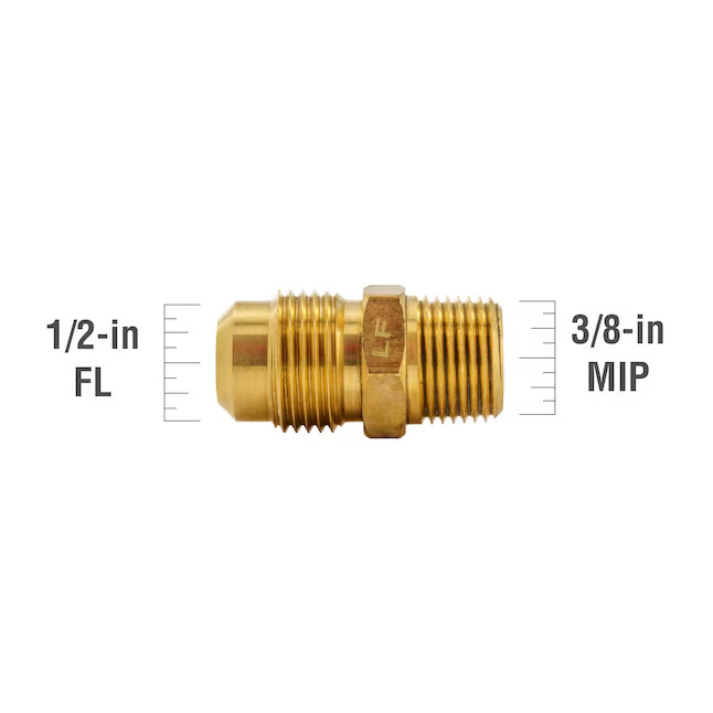 ProLine Series Brass 1/2-in Flare x 3/8-in MIP Union Fitting
