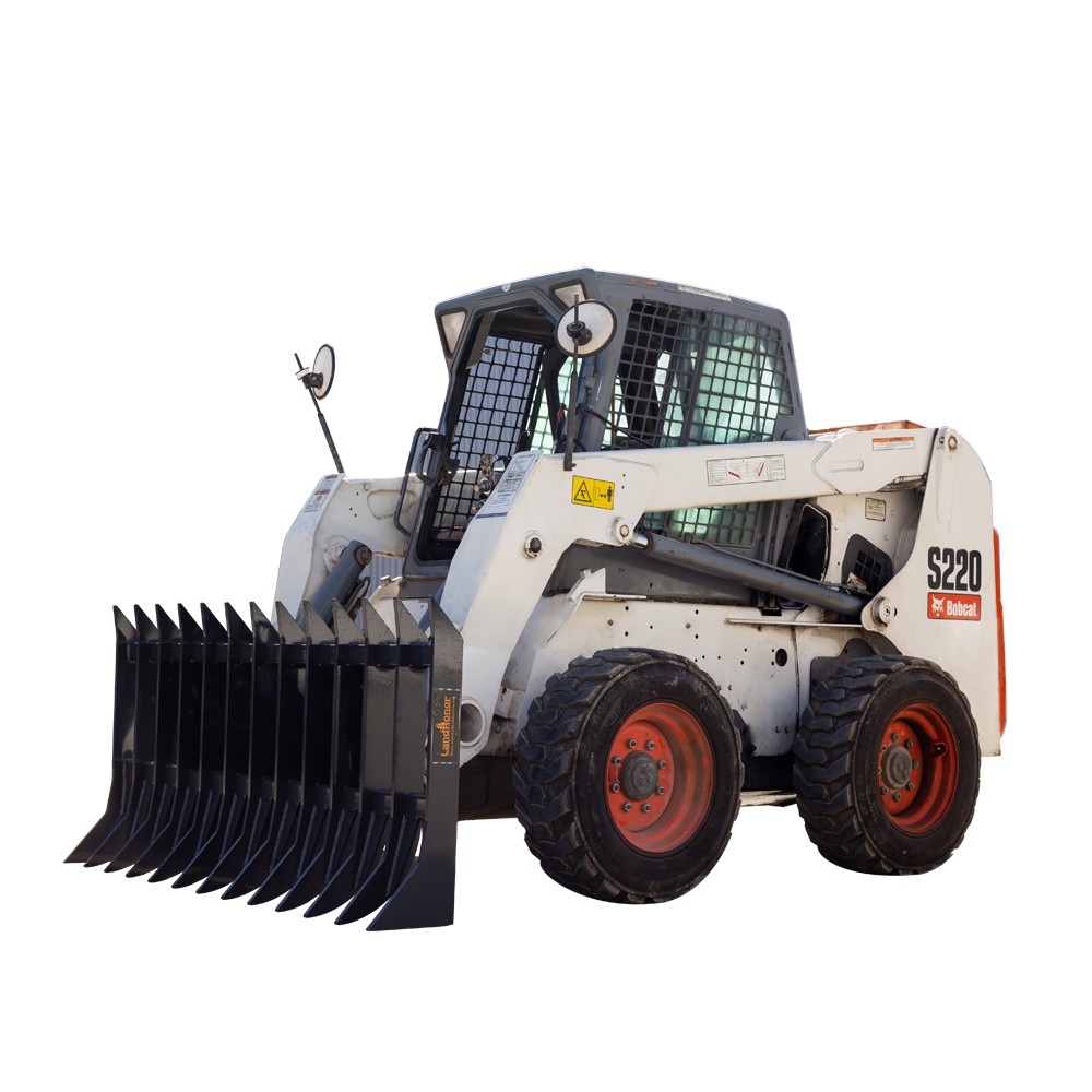 LandHonor 72in Heavy Root Rake SSQA Skid Steer Brush Debris Remove Attachment