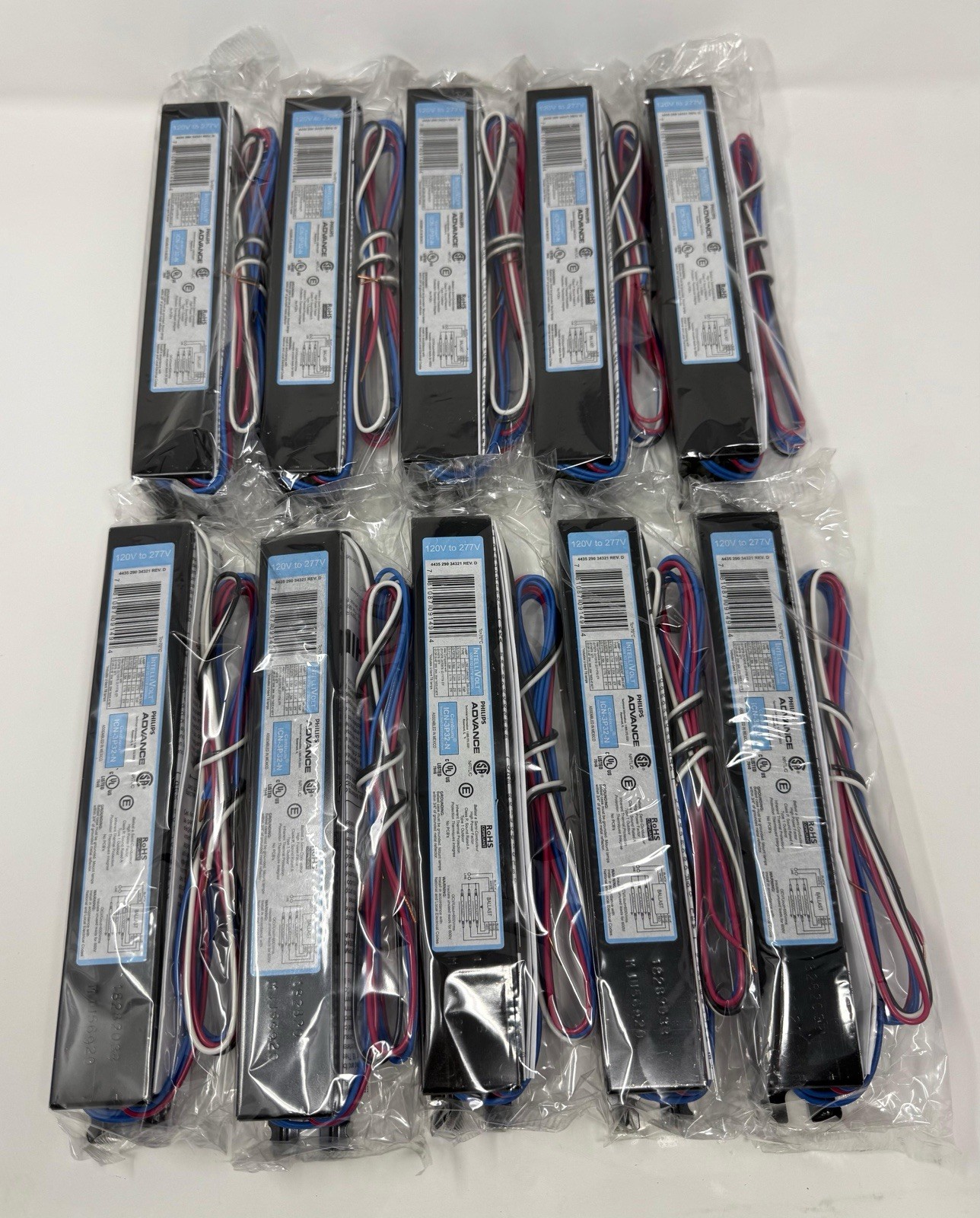 x10 ICN-3P32-N PHILIPS ADVANCE CENTRIUM IntelliVolt 120V-277V Electronic Ballast