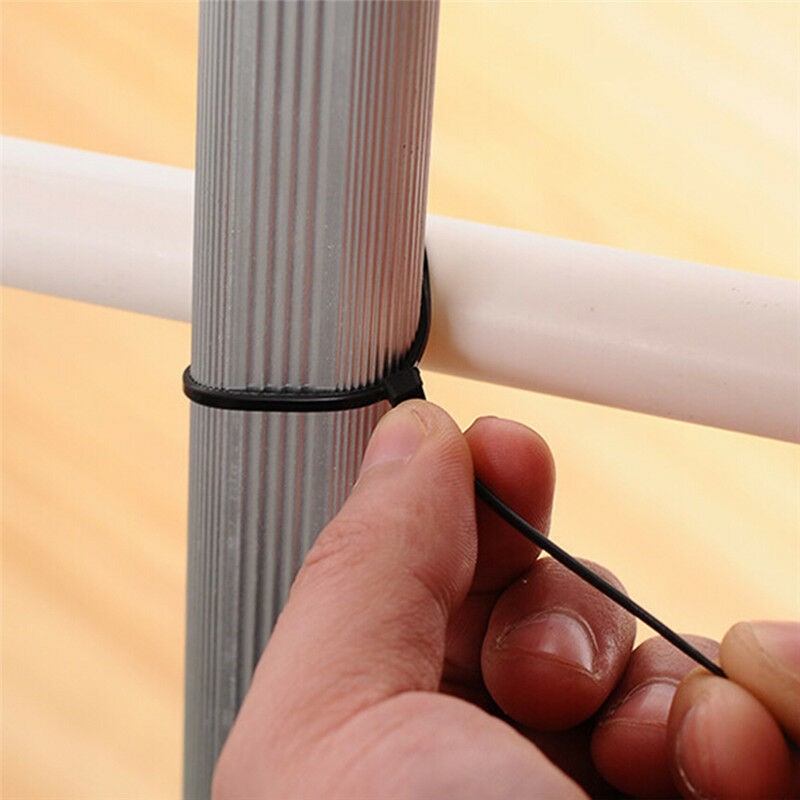 250x 14″ Black Zip Ties Nylon Cable Fasteners Locking Plastic Cord Long Lot Pack