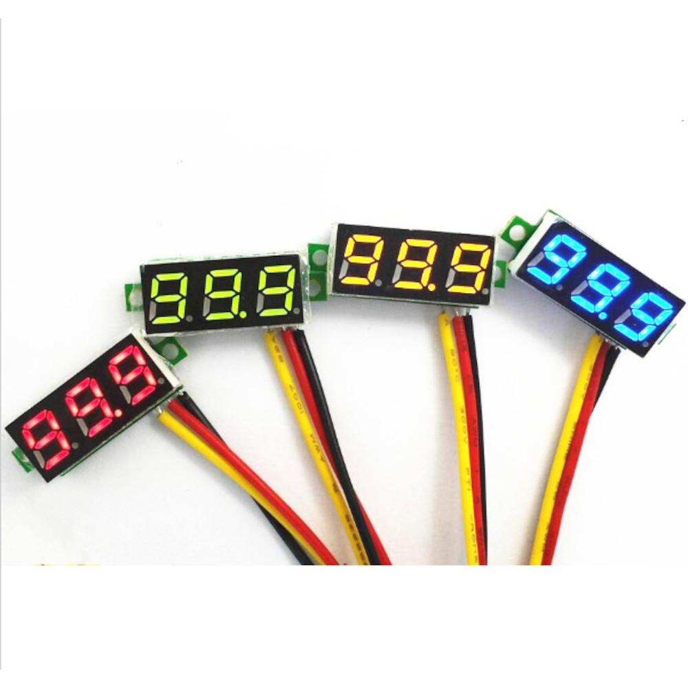 Ultra-small 0-100V DC 3-Wire Voltmeter 3-Digit LED Volt Meter Voltage Tester