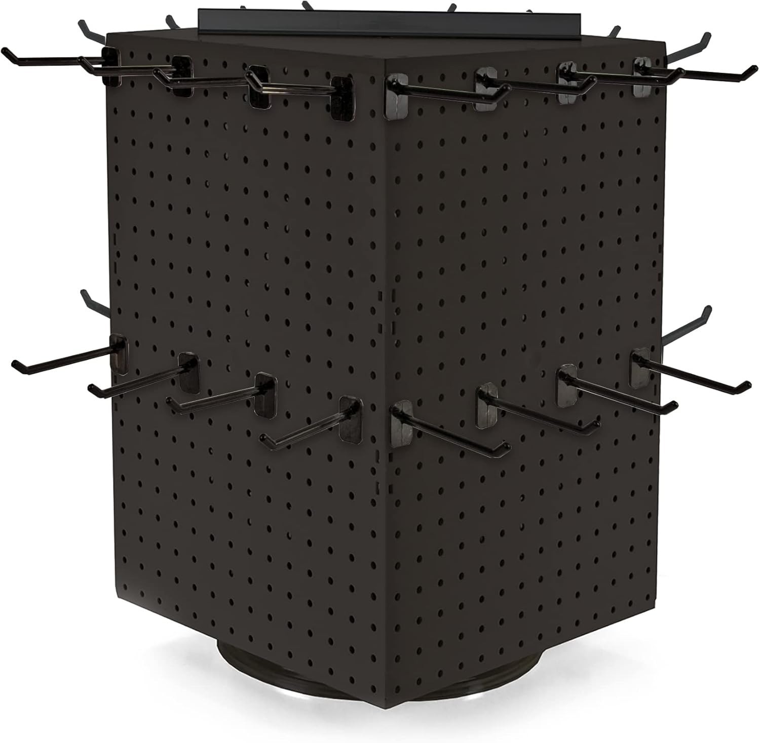 Rotating Countertop Display with Peg Hooks Included, 14″x14″x20″ Retail Display