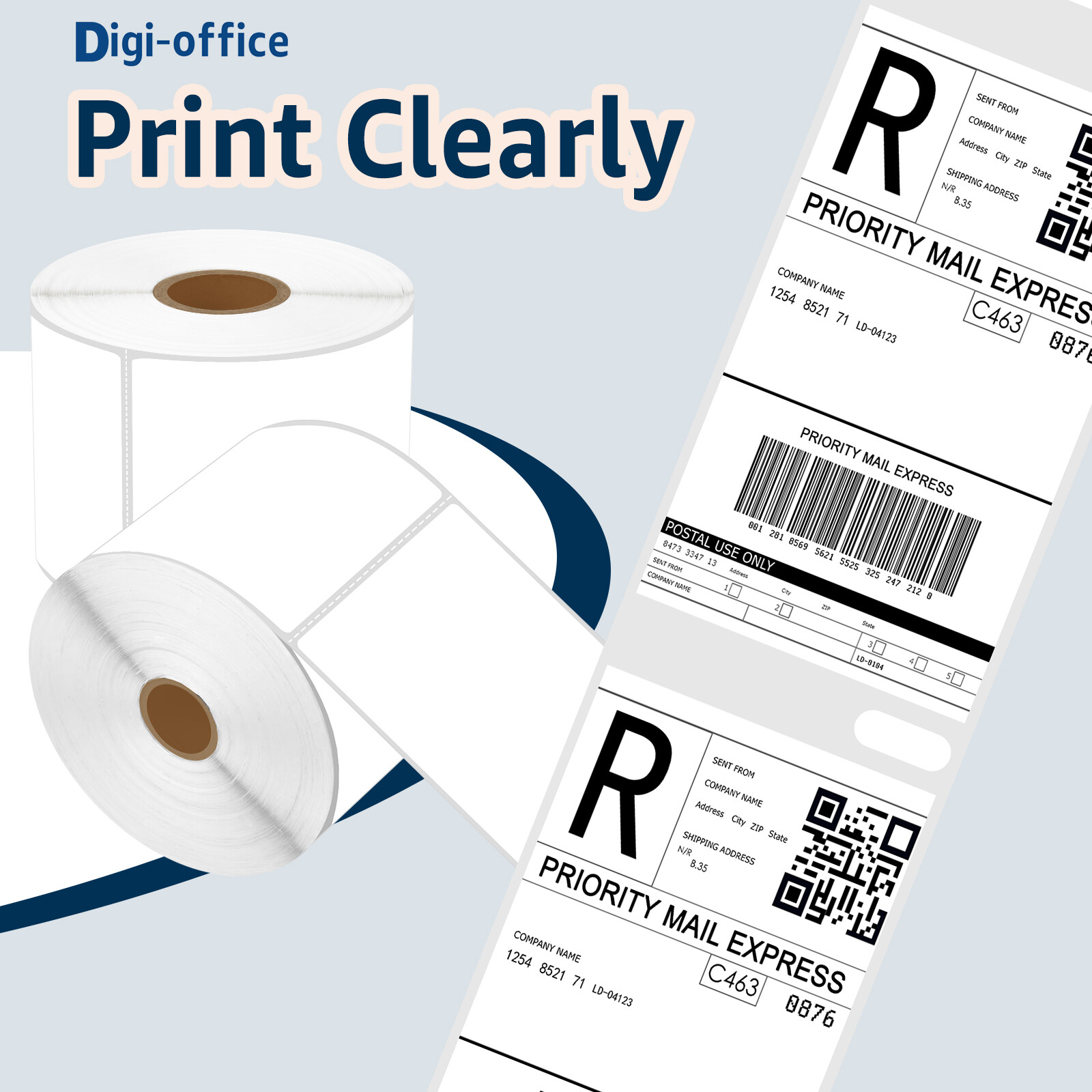 5 Rolls 500 Labels 4X6 Direct Thermal for Zebra LP 2443 2844 2442 Eltron ZP450