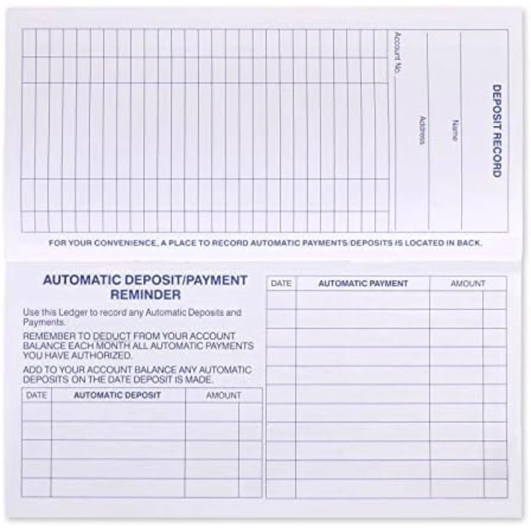 24 PCS Check Registers for Personal Checkbook, Easy to Read Checkbook Register