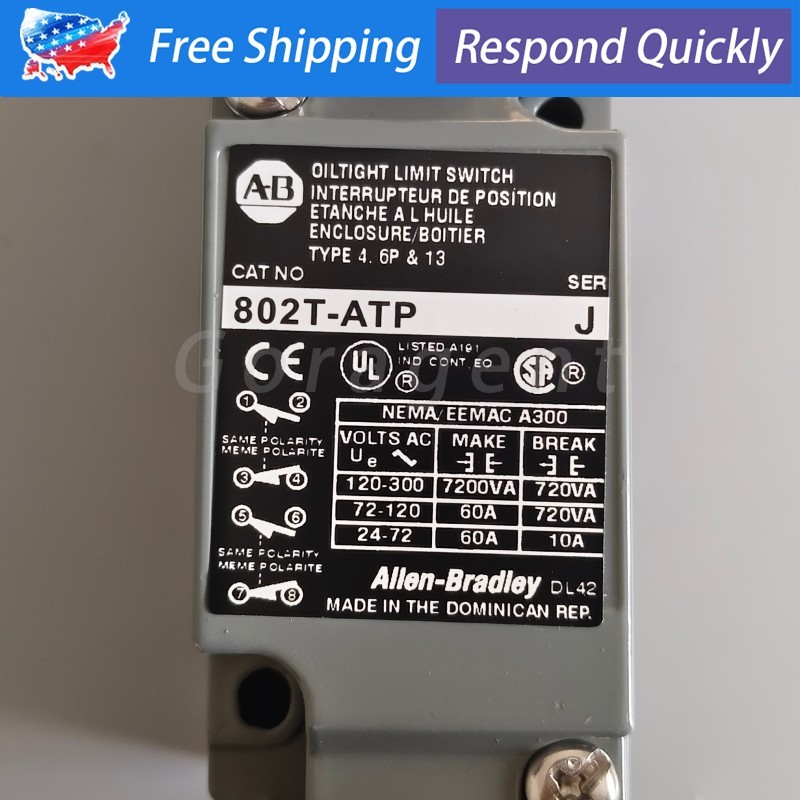New Oil Tight Limit Switch Sensor For Allen-Bradley 802TATP 802T-ATP US Shipping