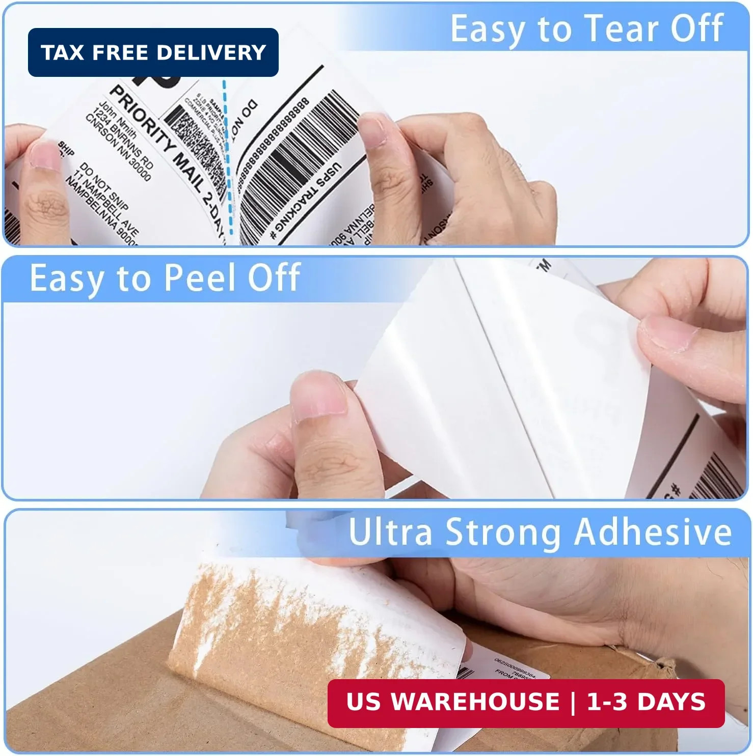 Phomemo Genuine 4X6 Thermal Shipping Label 100 Labels per Stack – 4×6 FanFold Th