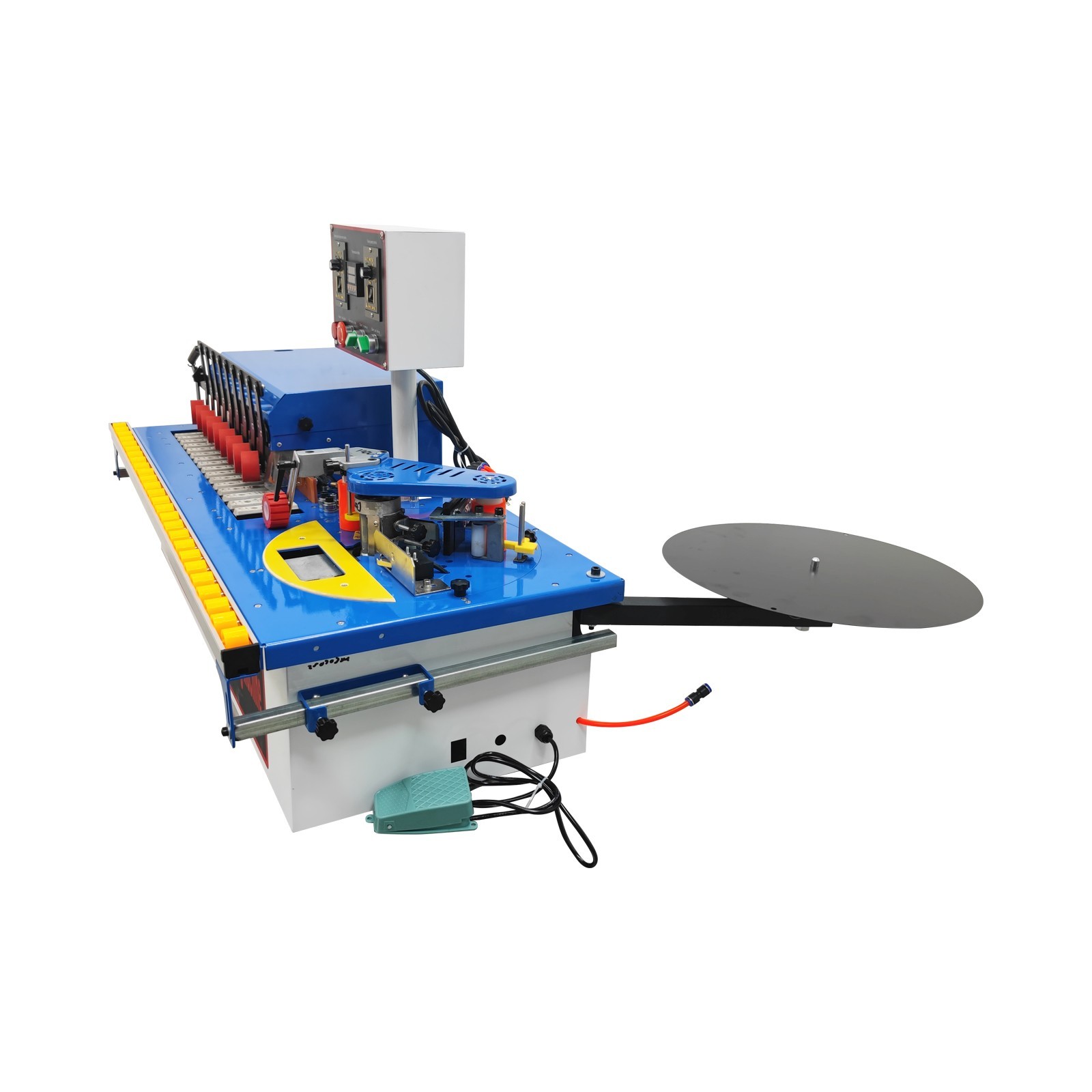 110V Woodworking Curve&Straight Edge Bander Double-sided Polishing Trimming