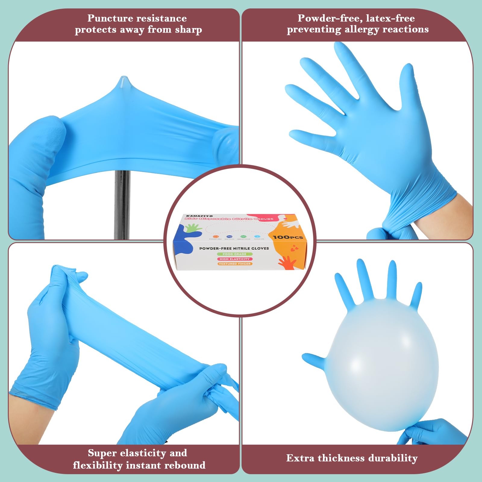 Disposable Nitrile Gloves for Children 4-10 Years – Latex and Powder Free, Su…