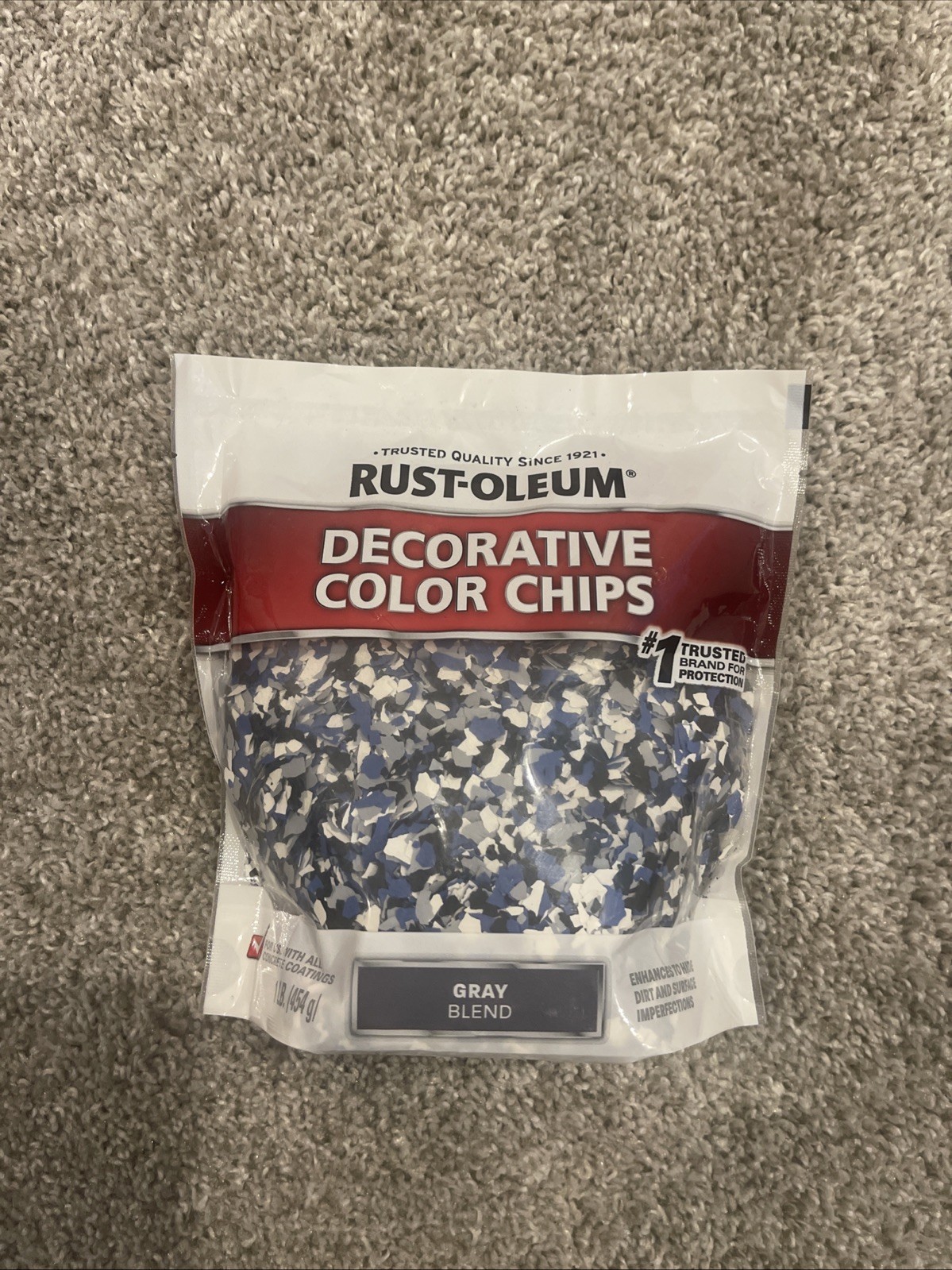 Rust-Oleum 1 lb. Micro Blue/Gray Decorative Color Chips For Paint